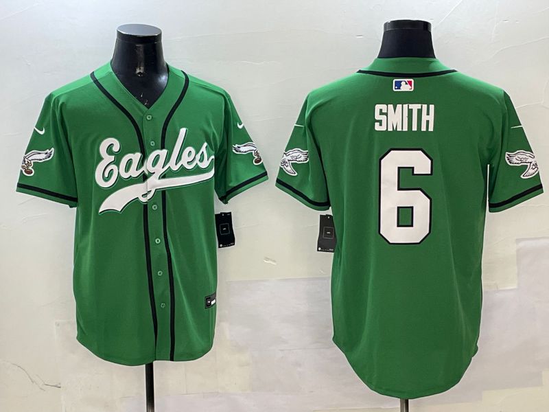 Men Philadelphia Eagles #6 Smith Green three generations Jointly Name 2025 Nike Limited NFL Jersey style 16->philadelphia eagles->NFL Jersey